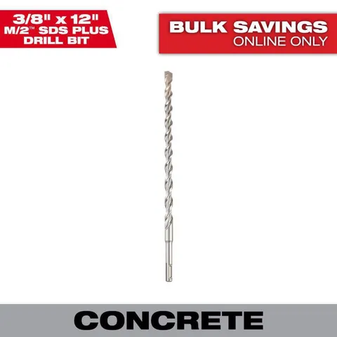 3/8 × 12 in M/2 2-Cutter SDS-Plus Carbide Drill Bit