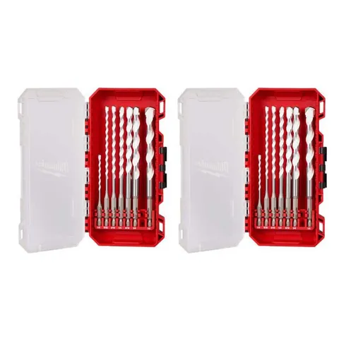 SHOCKWAVE Carbide Multi‑Material Drill Bit Set with SHOCKWAVE Carbide Hammer Drill Bit Kit