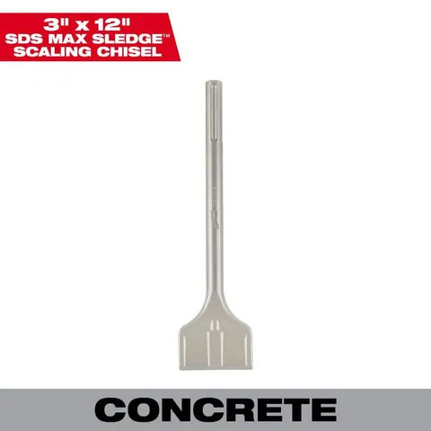 3 × 12 in SDS-Max SLEDGE Steel Scaling Chisel