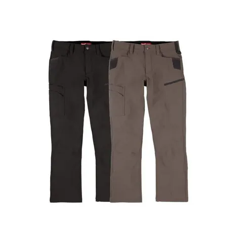 Men's Black FREEFLEX Tech Work Pants with 7 Pockets, 38 × 32