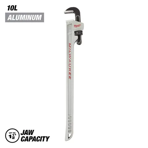 10" Aluminum Pipe Wrench with High-Leverage POWERLENGTH Handle