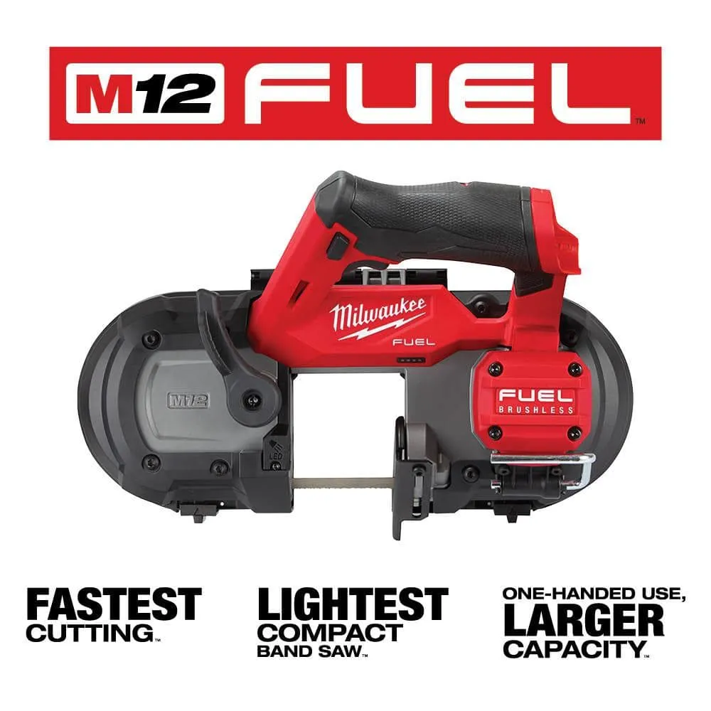 Milwaukee M12 FUEL 12V Lithium‑Ion Cordless Compact Band Saw with 3 in. Cut Off Saw, Tool‑Only 2‑Piece Set (2529-20 & 2522-20), photo 2 of 2