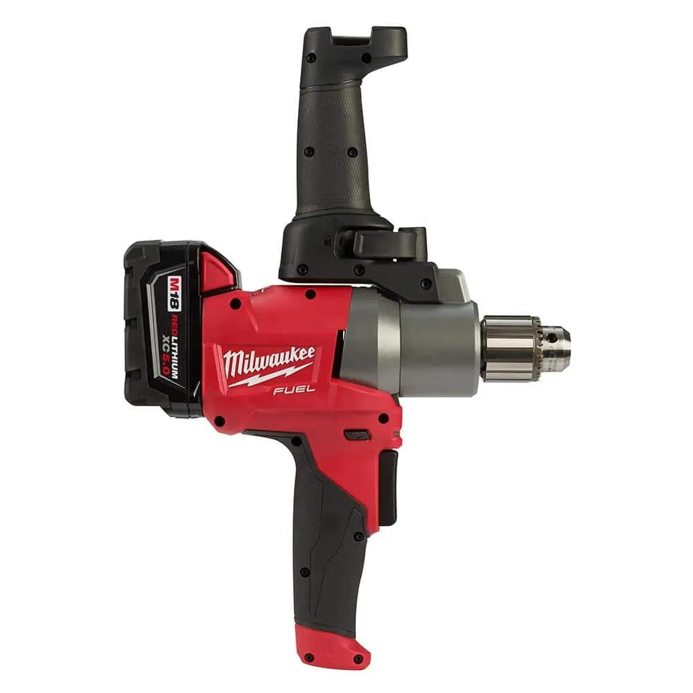 Milwaukee M18 FUEL 18-Volt Lithium-Ion Brushless Cordless 1/2 in. Mud Mixer Kit with (2) 5.0Ah Batteries, Charger & Tool Bag, photo 2 of 2