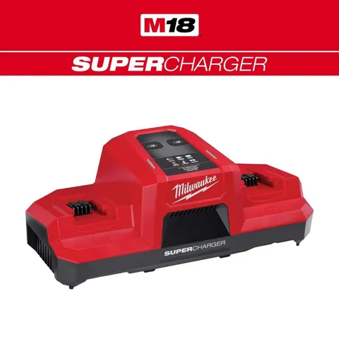 M18 18V Dual Bay Simultaneous Super Charger with 4-Point Mounting