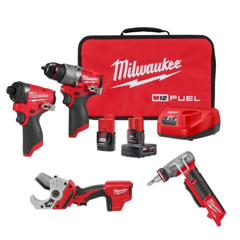 M12 FUEL 12V Hammer Drill & Impact Driver Plumbing Combo Kit
