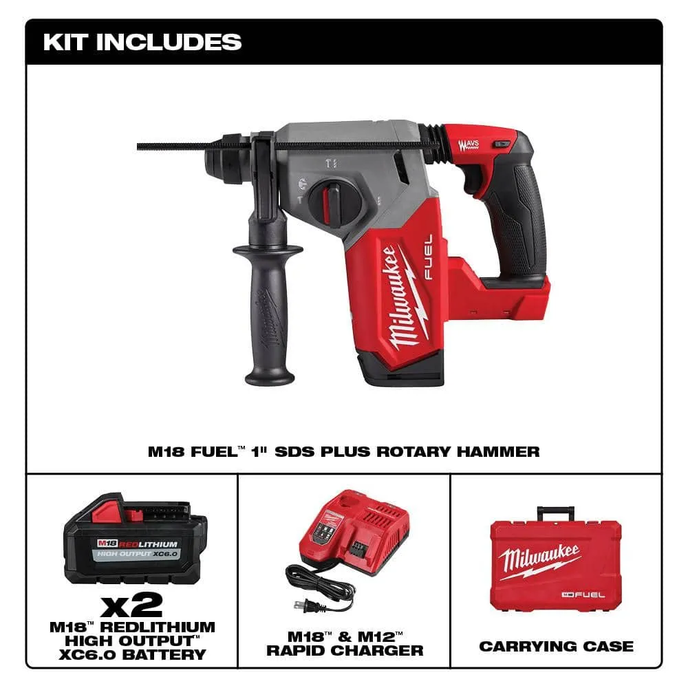Milwaukee M18 FUEL 18V Lithium-Ion Brushless 1 in. Cordless SDS-Plus Rotary Hammer Kit with Brushless Grinder, photo 2 of 2