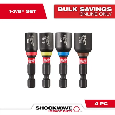 SHOCKWAVE Impact Duty 1-7/8 in. Magnetic Nut Driver Set, Alloy76 Steel