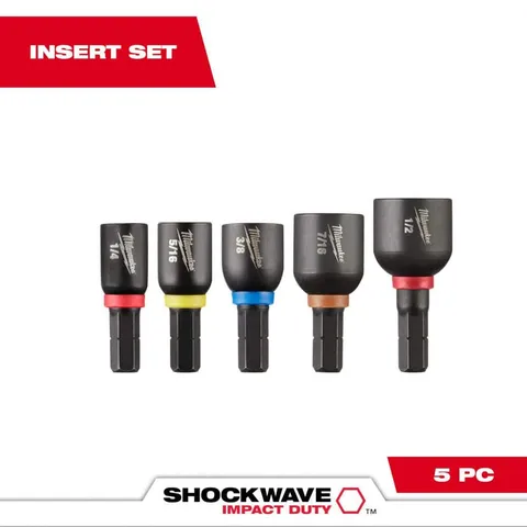 SHOCKWAVE Impact Duty Magnetic Insert Nut Driver Set, 5-Piece