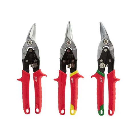 Left, Right, and Straight Aviation Snips Set (3‑Pack)