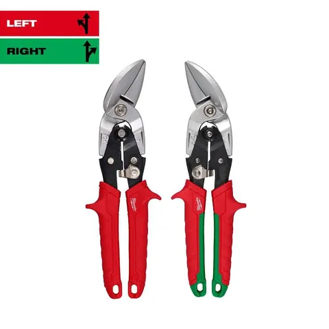 Left and Right Offset Aviation Snips Set (2-Pack)