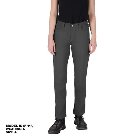 Women's Gray Work Pants with 7 Pockets – Size 6 (F650G-6R)