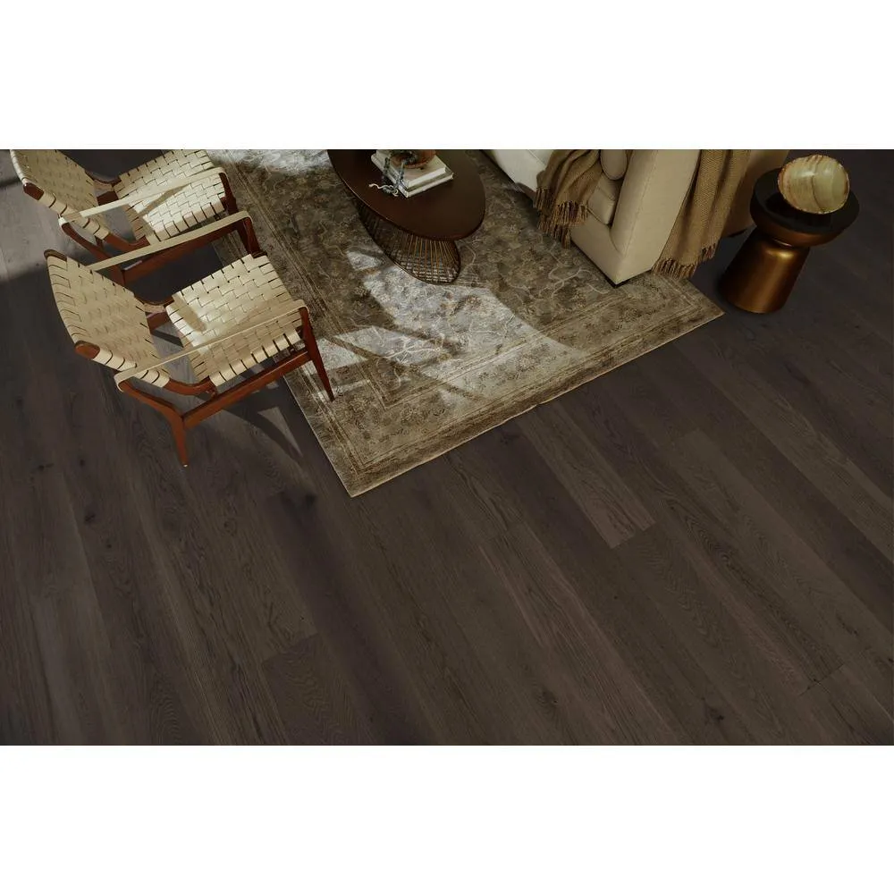 ASPEN FLOORING Mink White Oak 9/16 in. T x 8.66 in. W Tongue and Groove Wire Brushed Engineered Hardwood Flooring (31.25 sqft/case), photo 9 of 14