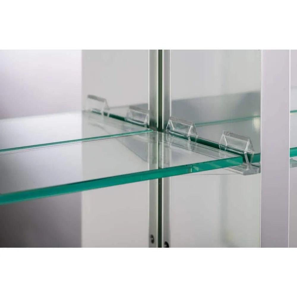 Croydex 30 in. W x 25.25 in. H x 5-1/4 in. D Frameless Aluminum Recessed or Surface-Mount Medicine Cabinet with Easy Hang System, photo 8 of 10