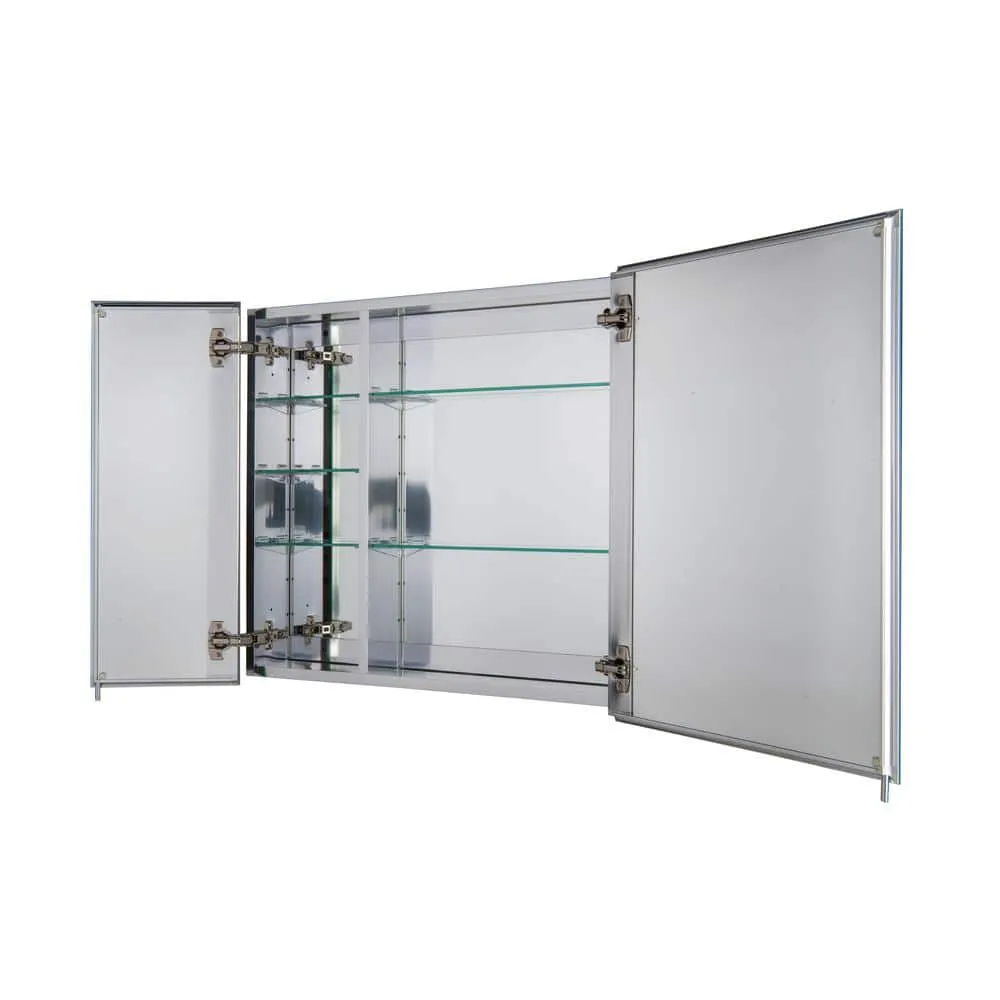 Croydex 30 in. W x 25.25 in. H x 5-1/4 in. D Frameless Aluminum Recessed or Surface-Mount Medicine Cabinet with Easy Hang System, photo 6 of 10