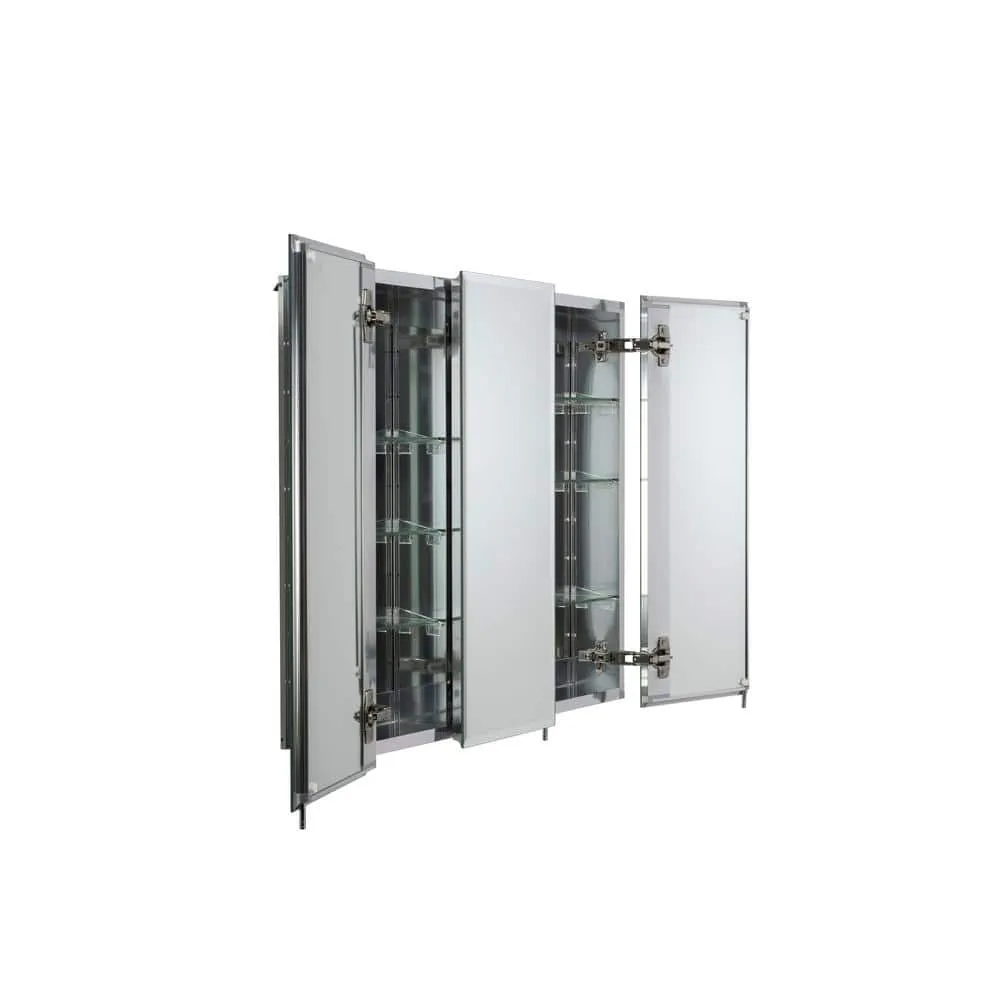 Croydex 30 in. W x 26 in. H Frameless Aluminum Recessed or Surface-Mount Bathroom Medicine Cabinet with Easy Hang System, photo 2 of 11