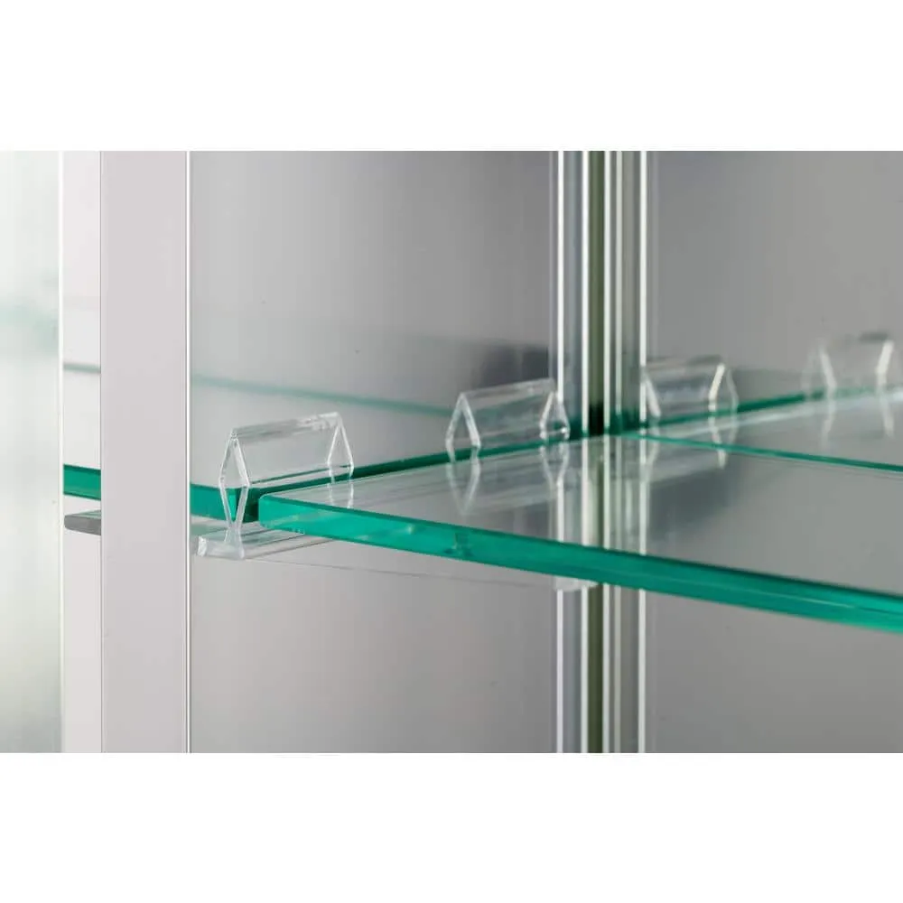 Croydex 36 in. W x 26 in. H x 5-1/4 in. D Frameless Aluminum Recessed or Surface-Mount Medicine Cabinet with Easy Hang System, photo 6 of 8