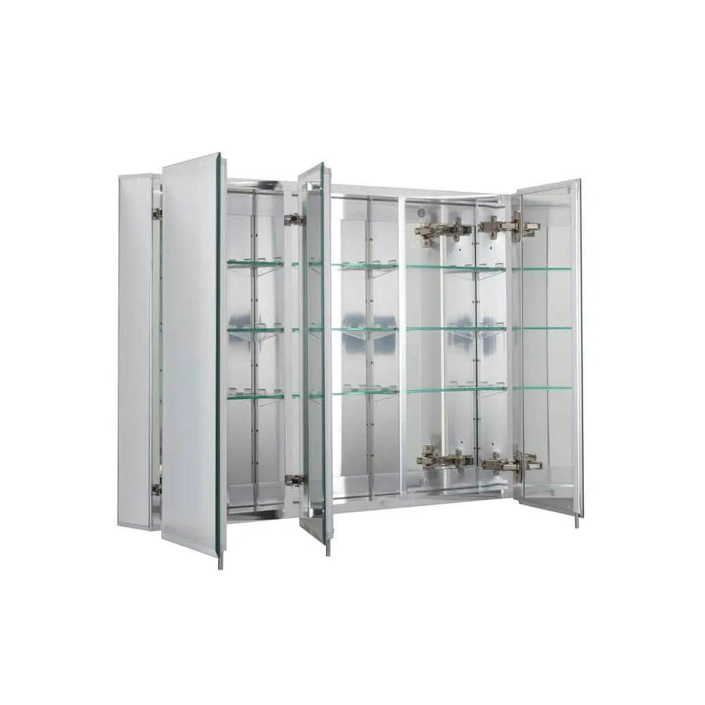 Croydex 36 in. W x 26 in. H x 5-1/4 in. D Frameless Aluminum Recessed or Surface-Mount Medicine Cabinet with Easy Hang System, photo 4 of 8