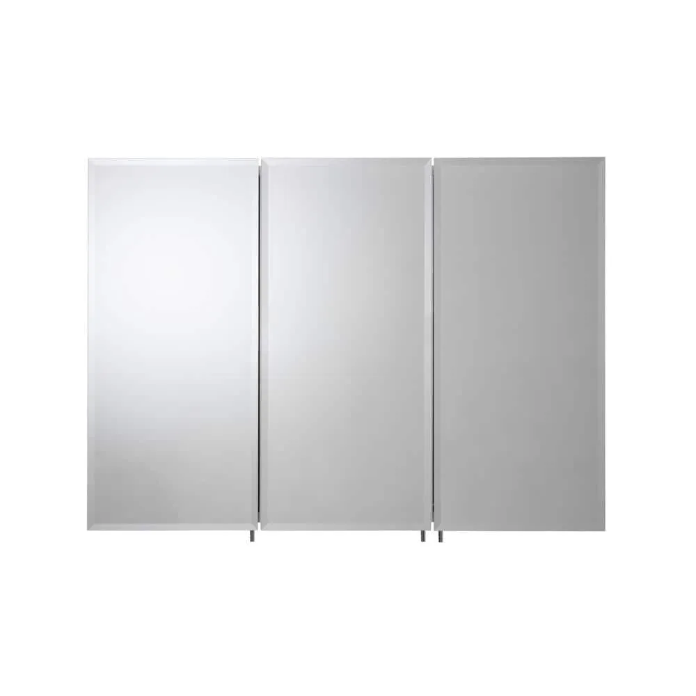 Croydex 36 in. W x 26 in. H x 5-1/4 in. D Frameless Aluminum Recessed or Surface-Mount Medicine Cabinet with Easy Hang System, photo 3 of 8