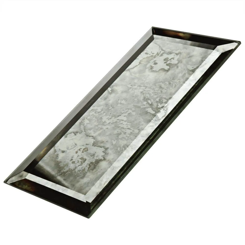Merola Tile Lustre Beveled Antique Mirror 3 in. x 6 in. Glass Subway Wall Tile (10.95 sq. ft. / Case), photo 4 of 8