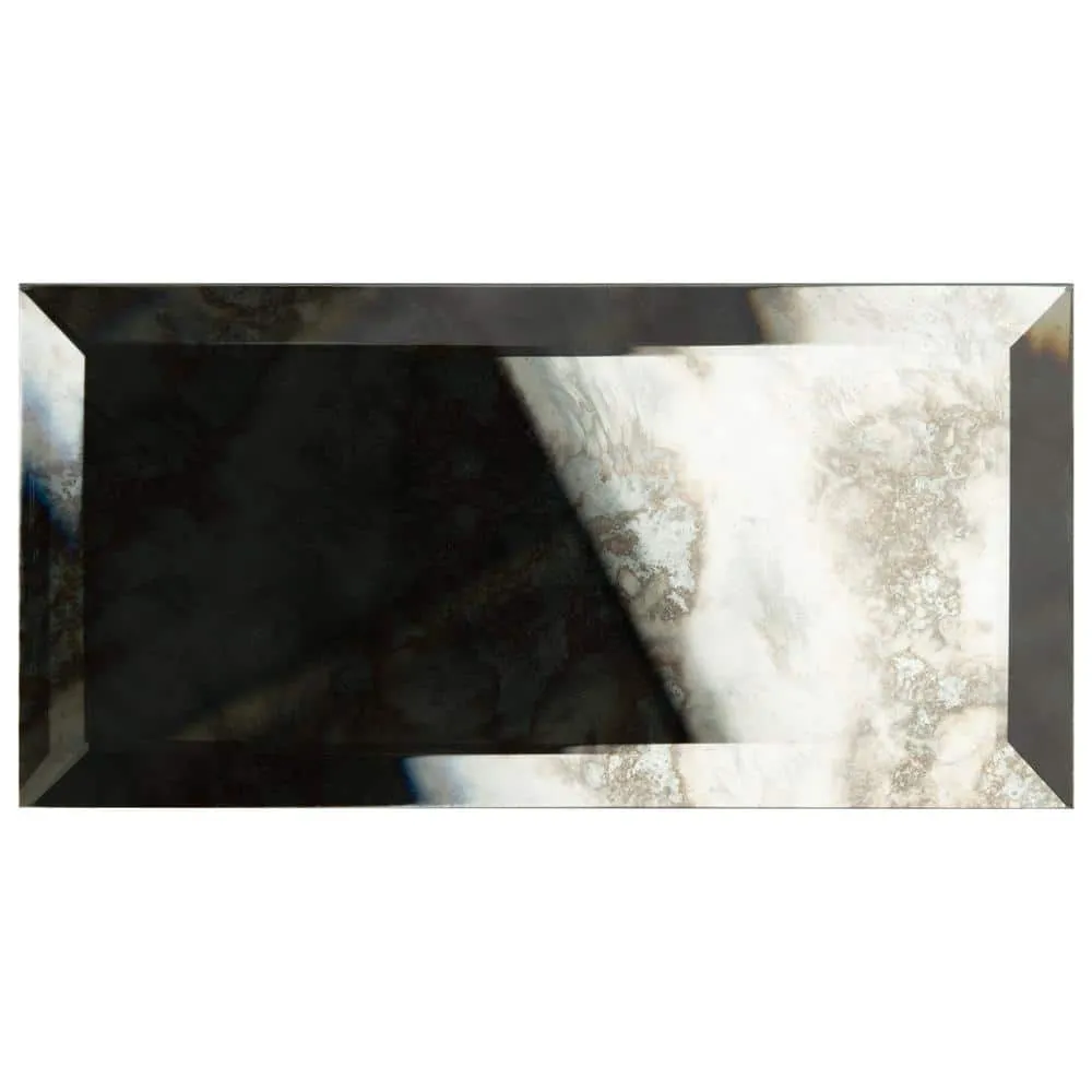 Merola Tile Lustre Beveled Antique Mirror 3 in. x 6 in. Glass Subway Wall Tile (10.95 sq. ft. / Case), photo 8 of 8