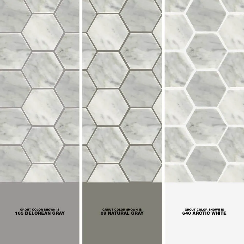 Daltile Restore Mist Honed 12 in. x 12 in. x 8mm Marble Hexagon Mosaic Floor and Wall Tile (0.97 sq. ft. per piece), photo 5 of 8