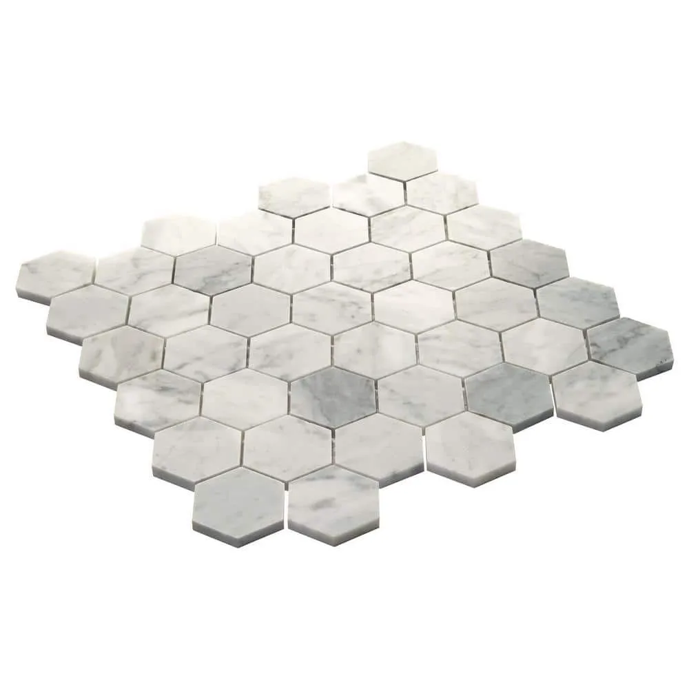 Daltile Restore Mist Honed 12 in. x 12 in. x 8mm Marble Mosaic Floor and Wall Tile (0.97 sq. ft. per piece), photo 8 of 8