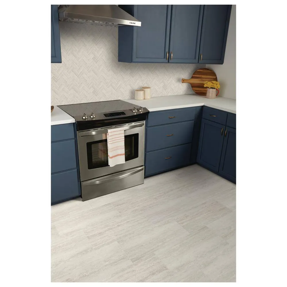 Marazzi Stonehollow 14 in. x 12 in. x 6.35 mm Mist Ceramic Herringbone Mosaic Floor and Wall Tile (0.67 sq. ft. per piece), photo 5 of 7