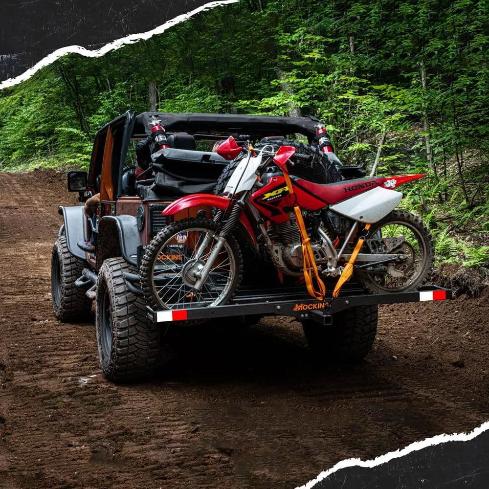 Mockins 510 lbs. Capacity Steel Hitch Mount Dirt Bike Carrier 73" Motorcycle Carrier with Loading Ramp, Straps and Stabilizer, photo 6 of 9
