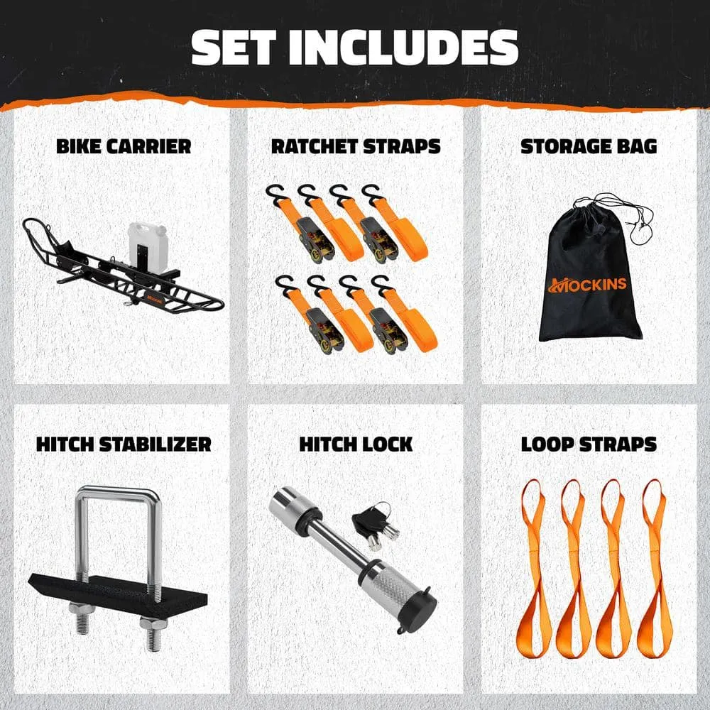 Mockins 510 lbs. Capacity Dirt Bike Hitch Hauler - Ramp Free, Tilting Design for Easy 1-Person Loading - Gas Can Attachment, photo 9 of 9