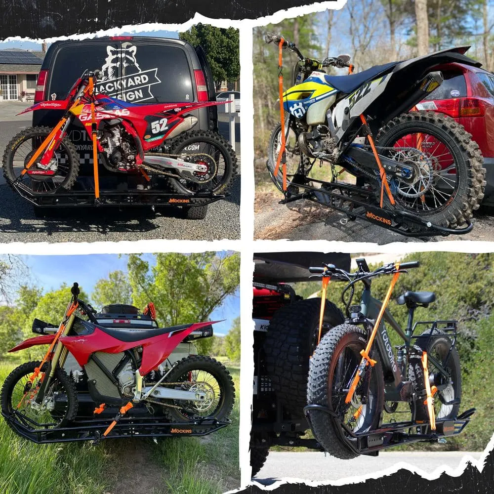Mockins 510 lbs. Capacity Dirt Bike Hitch Hauler - Ramp Free, Tilting Design for Easy 1-Person Loading - Gas Can Attachment, photo 8 of 9