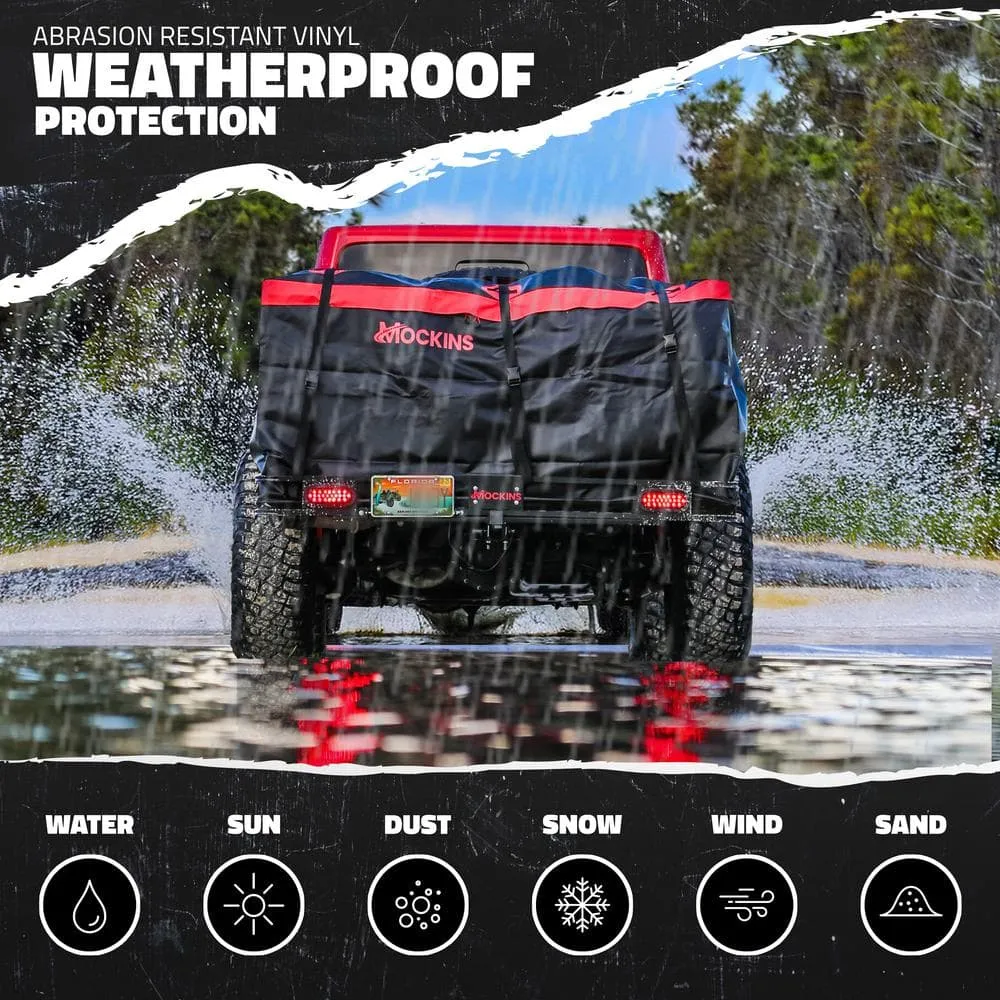 Mockins 70 in. x 30 in. x 6 in. 500 lbs Capacity XL Hitch Cargo Carrier w/Rear Lights, 40 CuFt Red Cargo Bag, Locks and Straps, photo 6 of 9