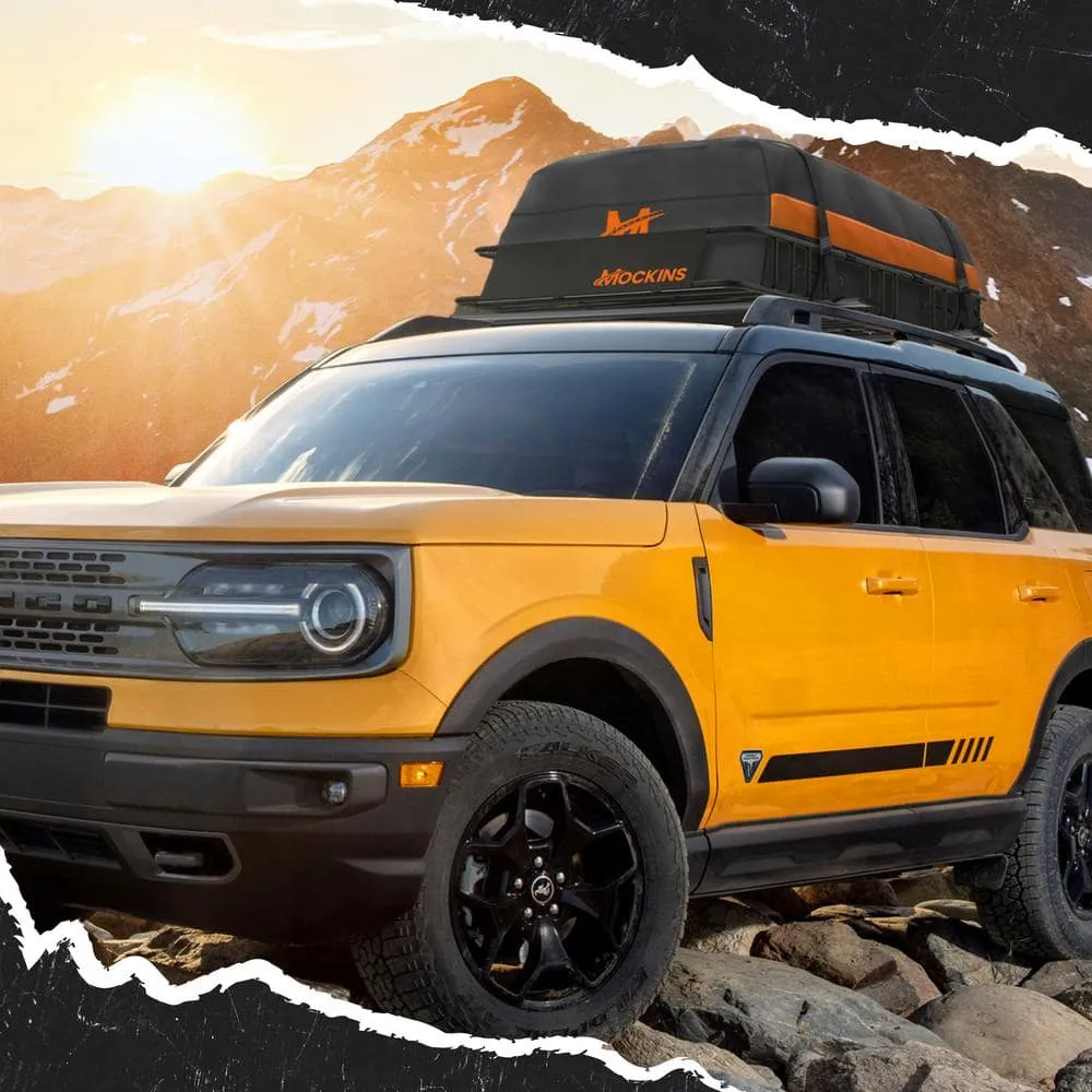 Mockins 35-50 in. L x 36 in. W x 4.5 in. H Extendable Rooftop Cargo Carrier - 250 lbs. Capacity Roof Rack with Net and Straps, photo 8 of 8