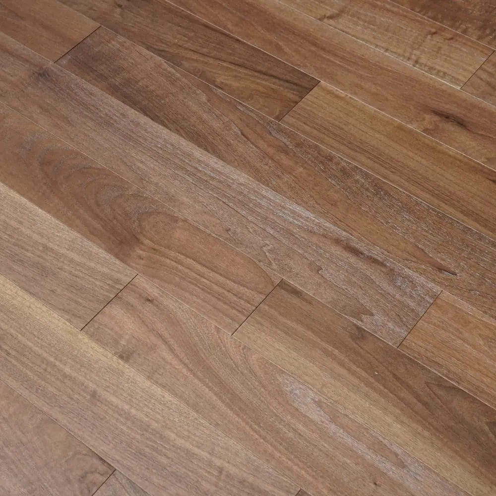 Dekorman Muenchen Walnut 1/2 in. T x 5 in. W Tongue and Groove Smooth Texture Engineered Hardwood Flooring (26.25 sq. ft./Case), photo 5 of 8