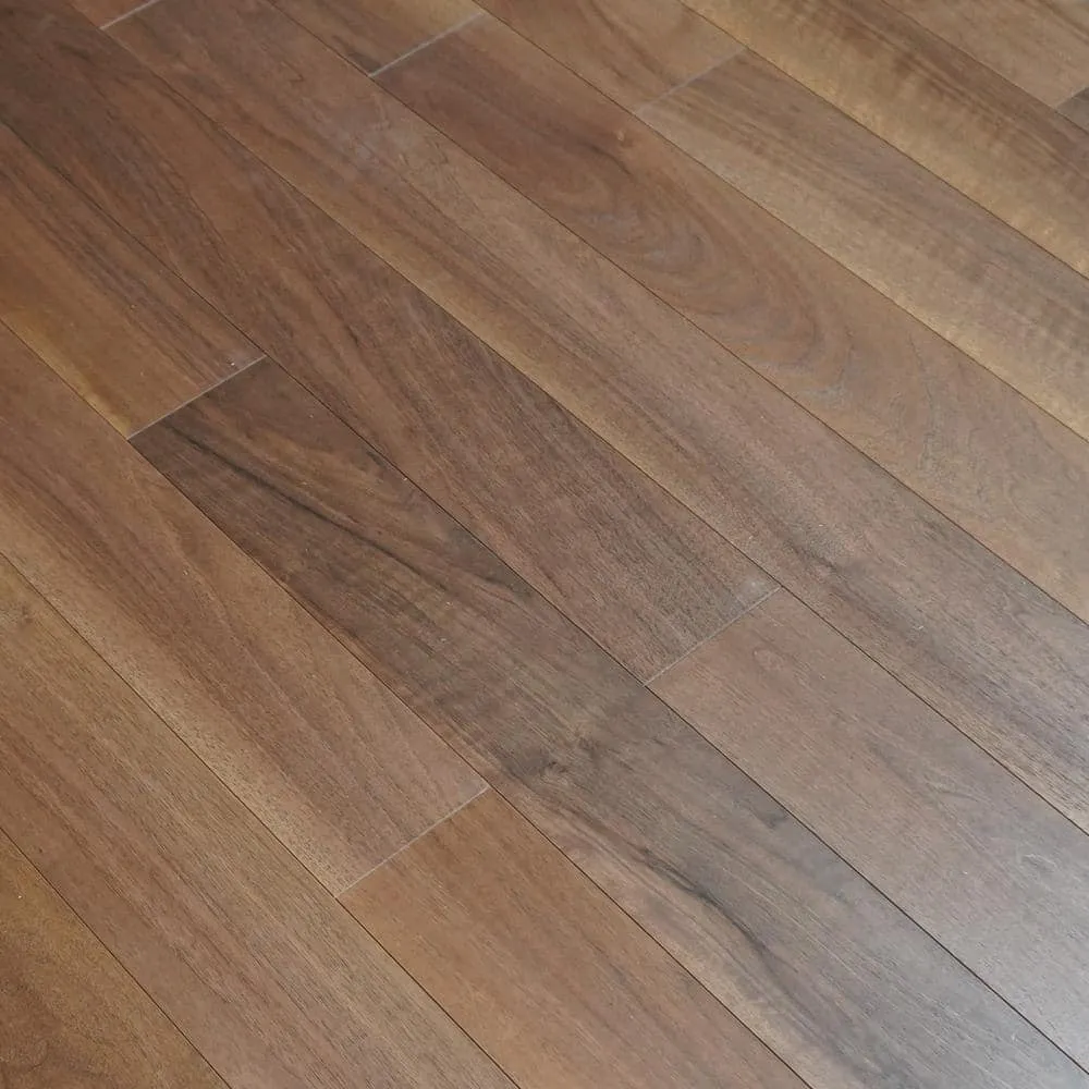 Dekorman Muenchen Walnut 1/2 in. T x 5 in. W Tongue and Groove Smooth Texture Engineered Hardwood Flooring (26.25 sq. ft./Case), photo 4 of 8