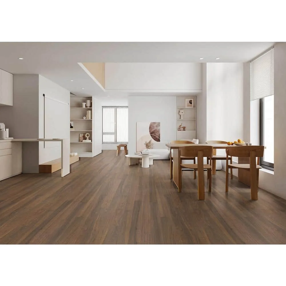Dekorman Muenchen Walnut 1/2 in. T x 5 in. W Tongue and Groove Smooth Texture Engineered Hardwood Flooring (26.25 sq. ft./Case), photo 7 of 8