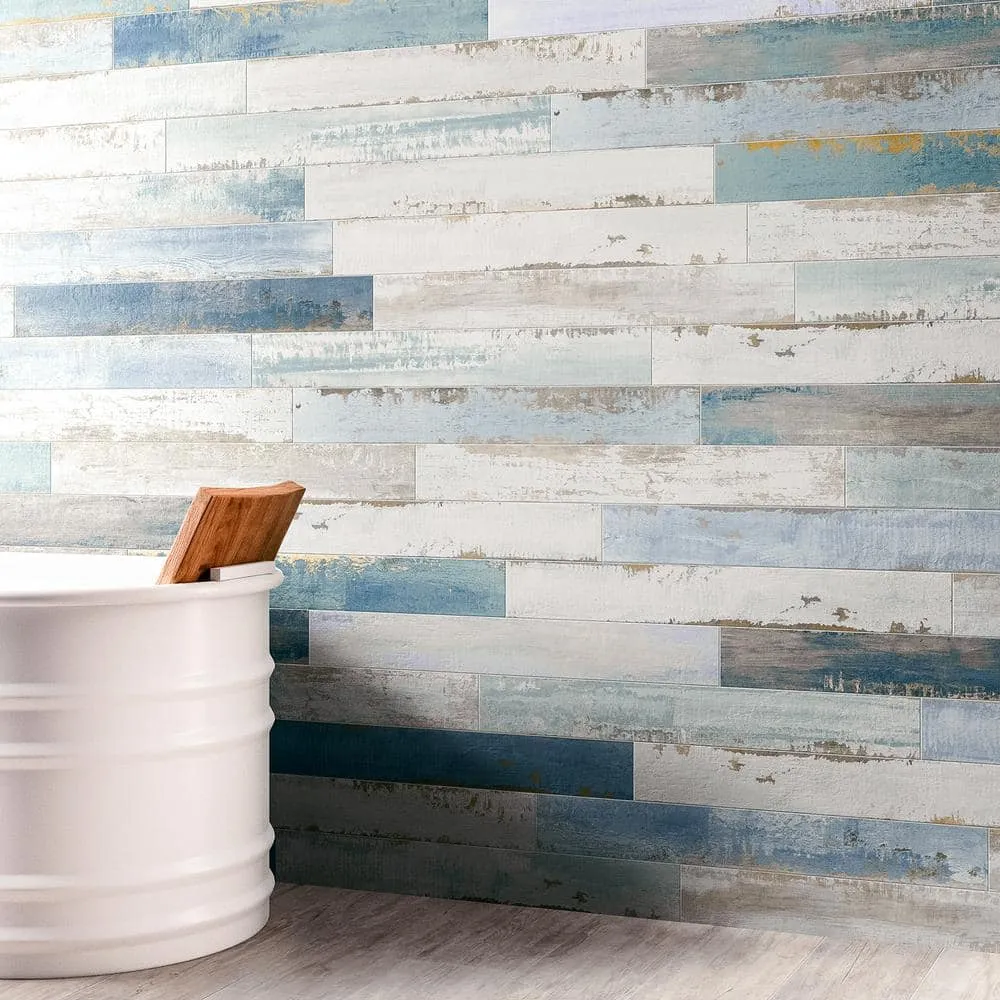 Ivy Hill Tile Cypress Multi-Color 4 in. x 32 in. x 9 mm Matte Wood Look Ceramic Wall Tile (12-Piece/10.91 sq. ft./Case), photo 2 of 8