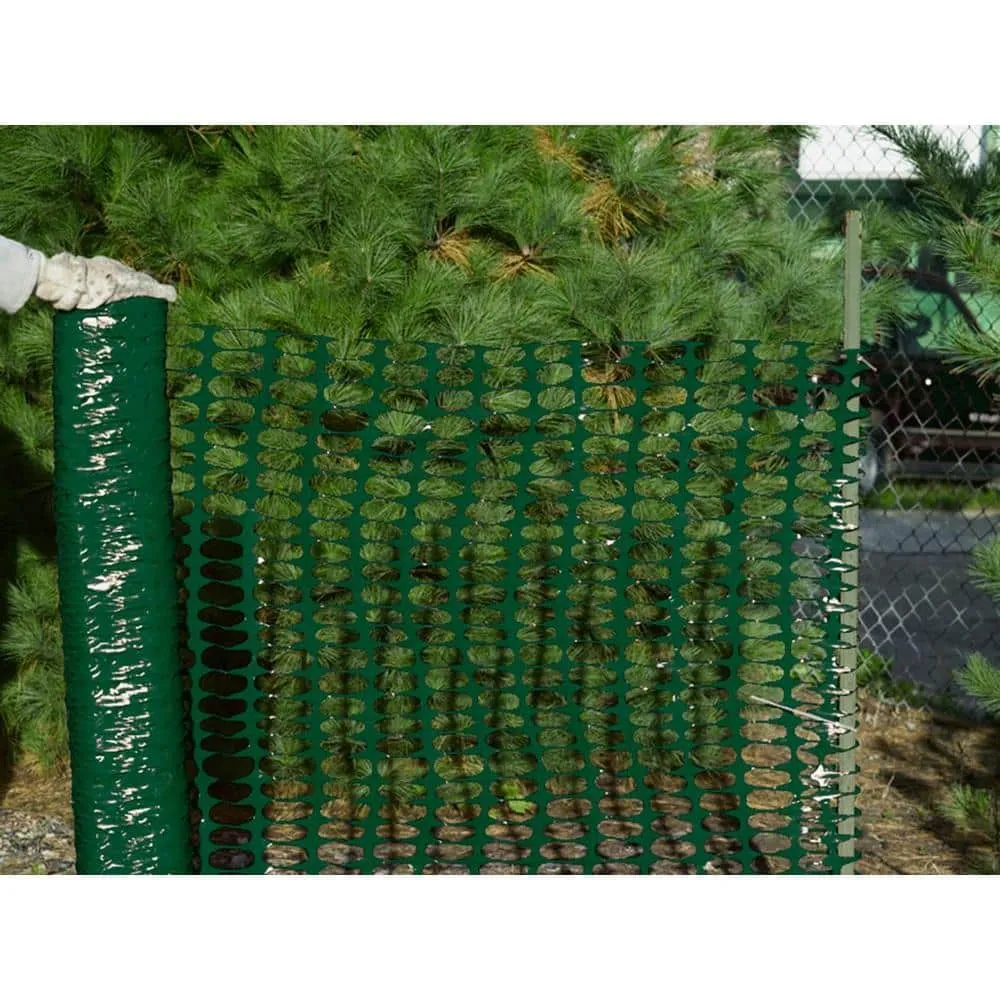 Mutual Industries 1/4 in. x 4 ft. x 100 ft. Green Warning Barrier Safety Fence, photo 2 of 2