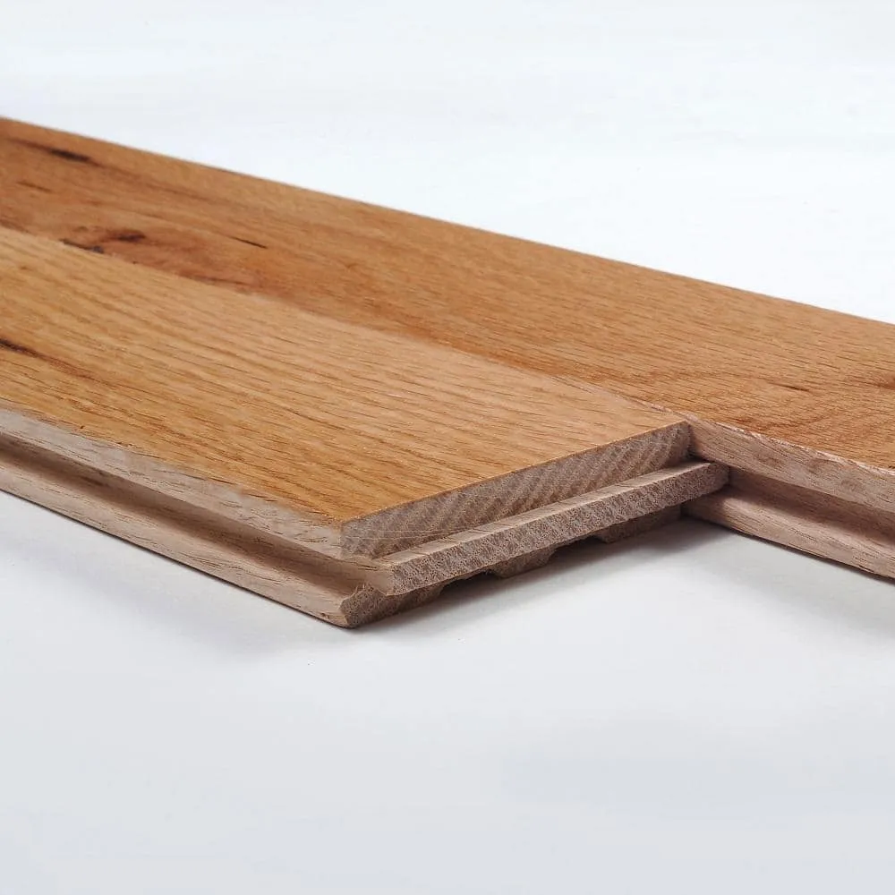 Blue Ridge Hardwood Flooring Natural Red Oak 3/4 in. T x 2-1/4 in. W Smooth Solid Hardwood Flooring (24 sq.ft./case), photo 5 of 9