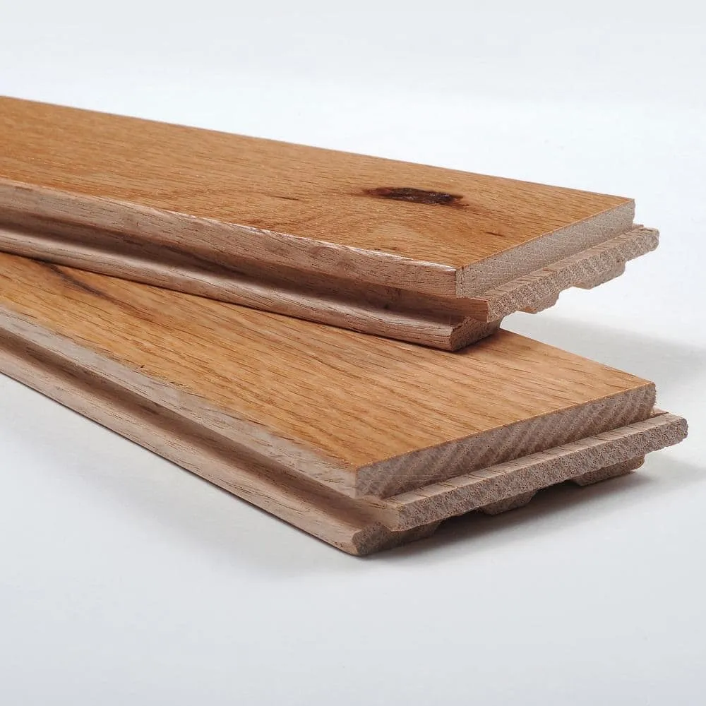 Blue Ridge Hardwood Flooring Natural Red Oak 3/4 in. T x 2-1/4 in. W Smooth Solid Hardwood Flooring (24 sq.ft./case), photo 6 of 9