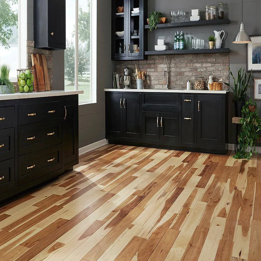 Blue Ridge Hardwood Flooring Natural Low Gloss Hickory 3/4 in. T x 3 in. W Smooth Solid Hardwood Flooring (24 sq.ft./case), photo 8 of 8