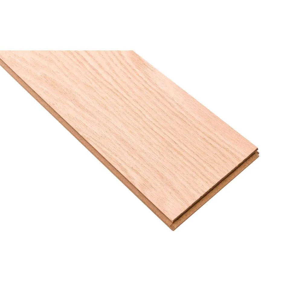Bruce American Originals Precision Natural Red Oak 3/8 in. T x 5 in. W T+G Smooth Engineered Hardwood Flooring (22 sq.ft./ctn), photo 5 of 7