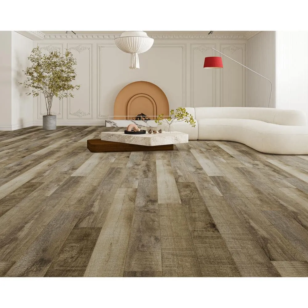 Montserrat Summa Natural Chestnut 14 mm T x 7.75 in. W HDF Waterproof AC5 Click Lock Laminate Wood Flooring (23.09 sq. ft./case), photo 9 of 9