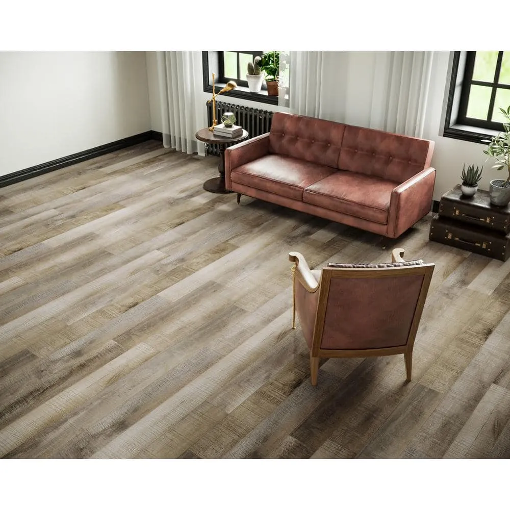Montserrat Summa Natural Chestnut 14 mm T x 7.75 in. W HDF Waterproof AC5 Click Lock Laminate Wood Flooring (23.09 sq. ft./case), photo 2 of 9