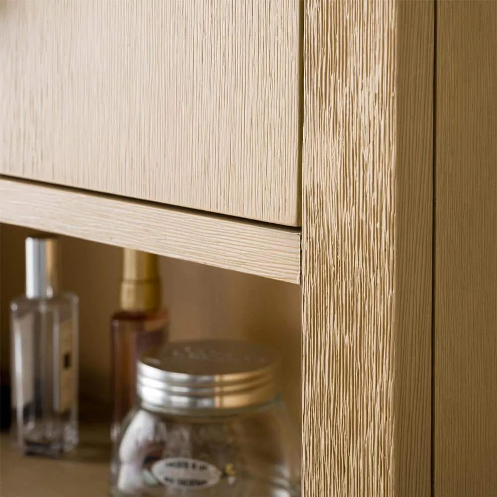 Vanity Art 24 in. W x 8 in. D x 33 in. H Bathroom Storage Wall Cabinet in Natural Oak/BN, photo 7 of 8