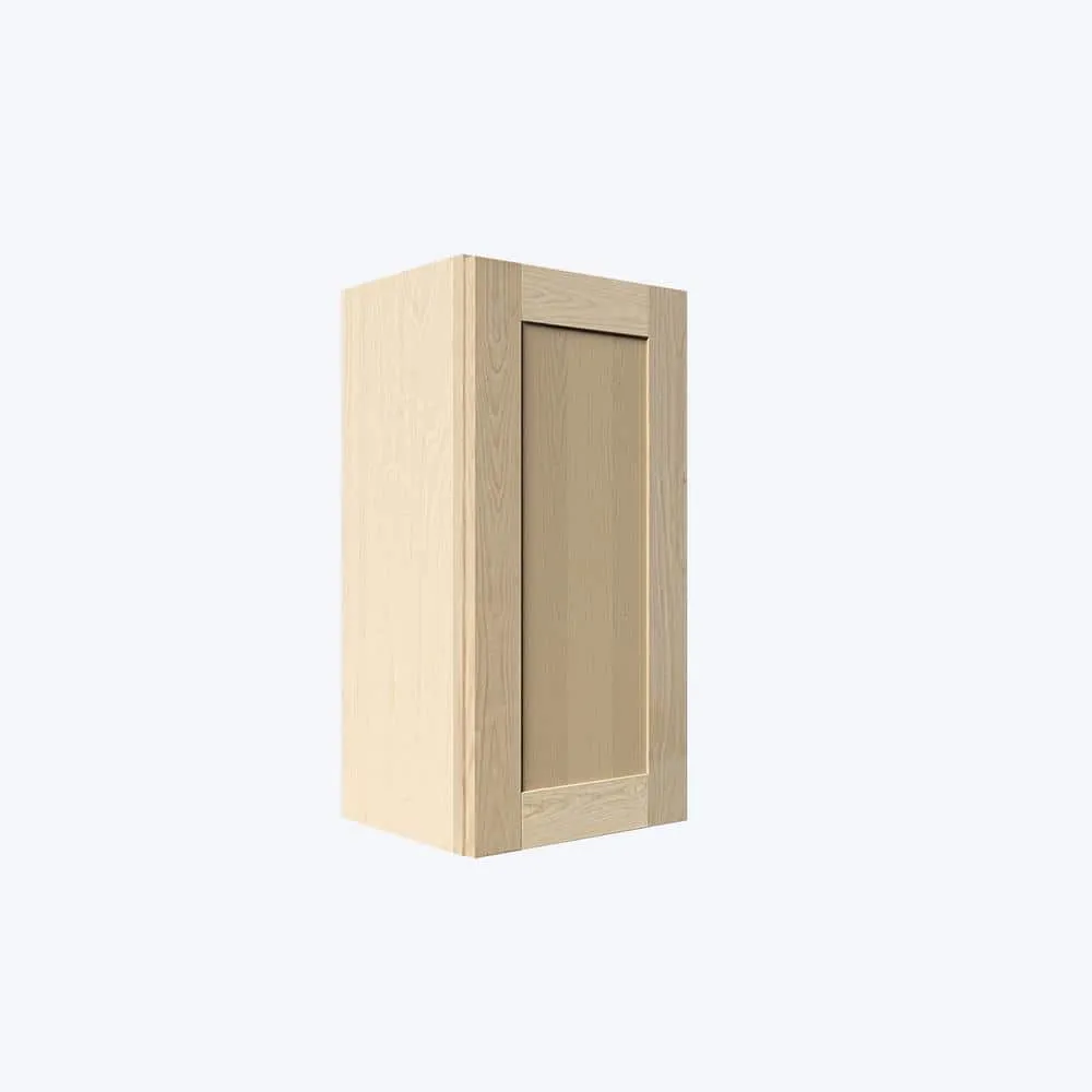 LIFEART CABINETRY Lancaster Shaker Assembled 9 in. x 30 in. x 12 in. Wall Cabinet with 1-Door in Natural Wood, photo 3 of 8