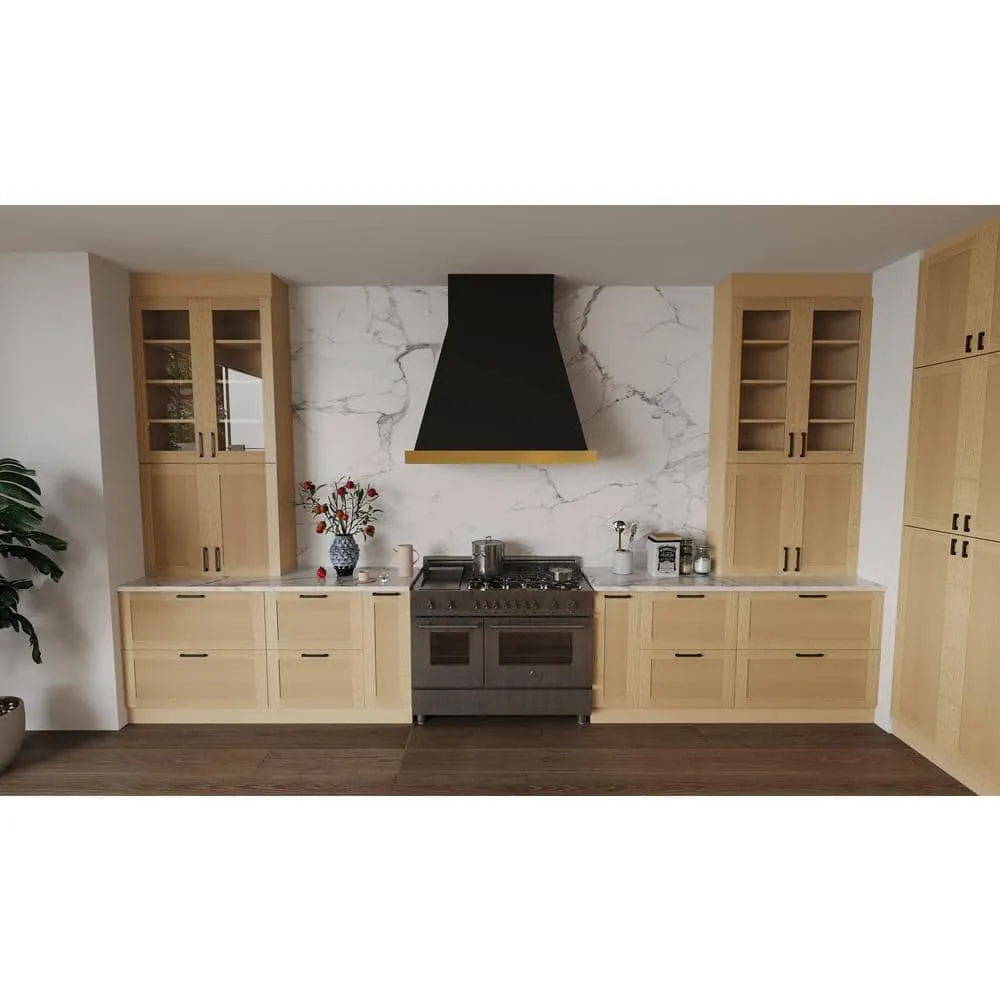 LIFEART CABINETRY Lancaster Shaker Assembled 9 in. x 30 in. x 12 in. Wall Cabinet with 1-Door in Natural Wood, photo 6 of 8