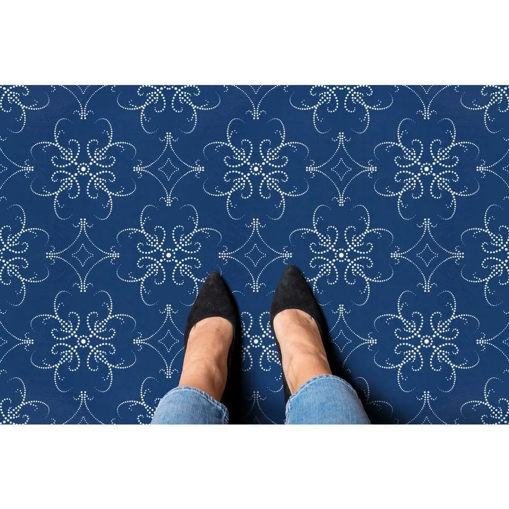 ACHIM Retro Navy Pearl 12 in. x 12 in. Self-Adhesive Vinyl Floor Tile (20 Tiles/20 sq. ft.), photo 4 of 5