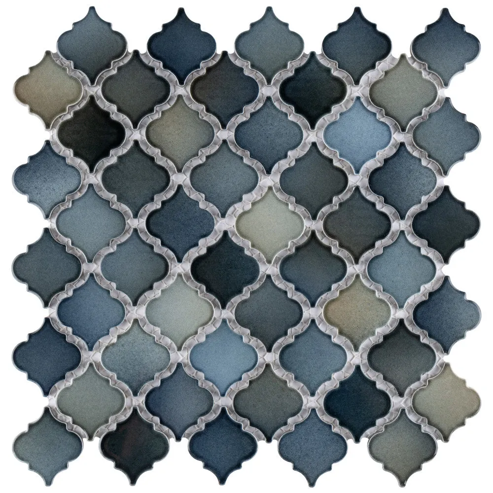 Merola Tile Hudson Tangier Atlantis 12-3/8 in. x 12-3/8 in. Porcelain Mosaic Tile (10.96 sq. ft. / Case), photo 4 of 8