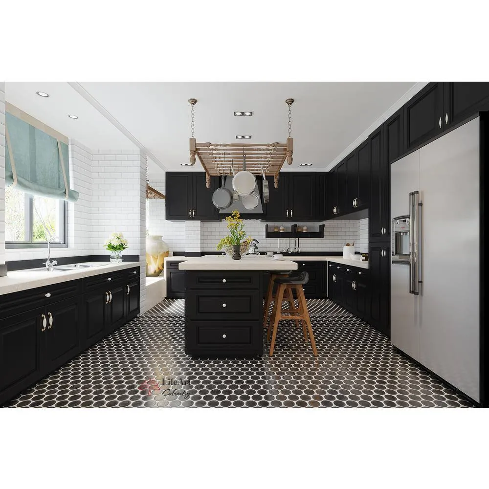 LIFEART CABINETRY LaPort Assembled 18 in. x 90 in. x 24 in. Wall Pantry with 2 Doors 6 Shelves in Dark Espresso, photo 6 of 6