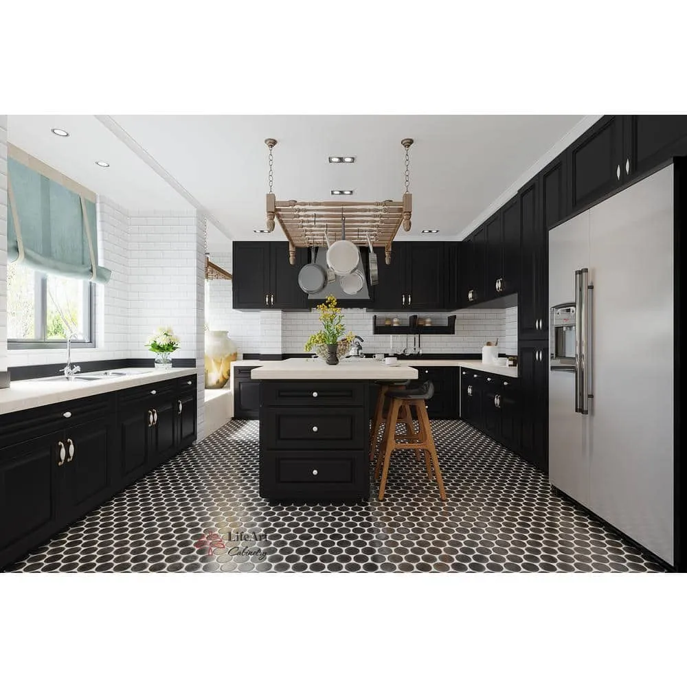 LIFEART CABINETRY LaPort Assembled 12 in. x 36 in. x 12 in. Wall Cabinet with 1 Door 2 Shelves in Dark Espresso, photo 5 of 5
